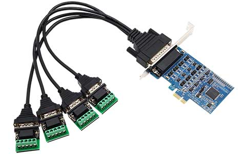 工业PCI-E转多口串口卡_UT-7924 PCI-E转4口RS-485/422多串口卡